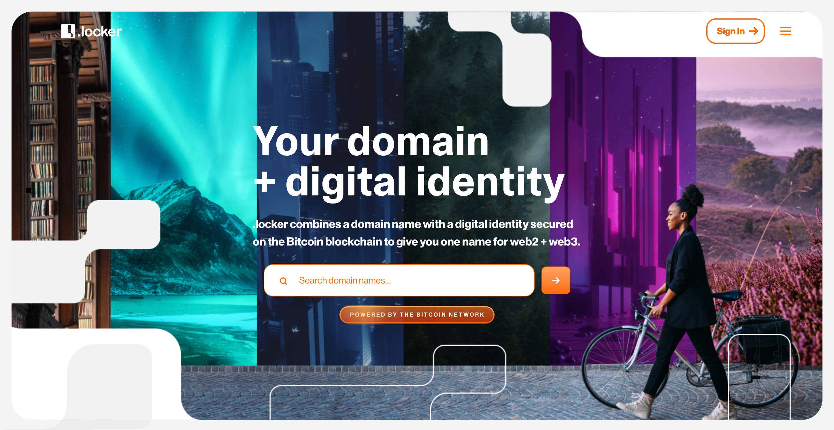 Screenshot of locker website
