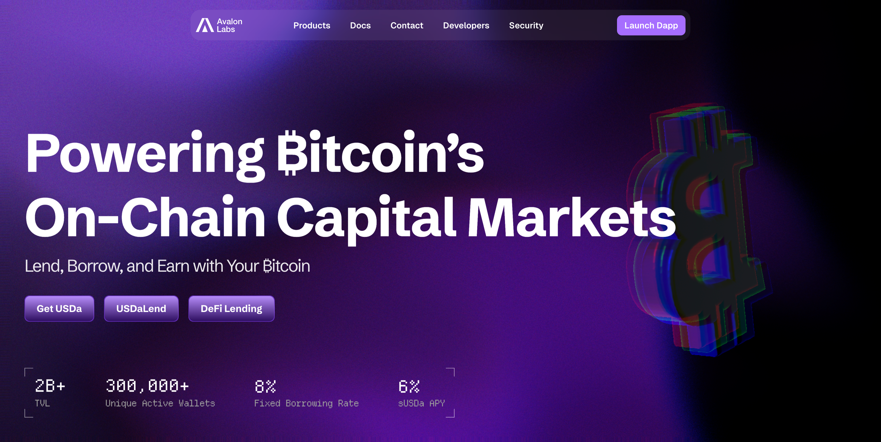 Screenshot of Avalon Labs website