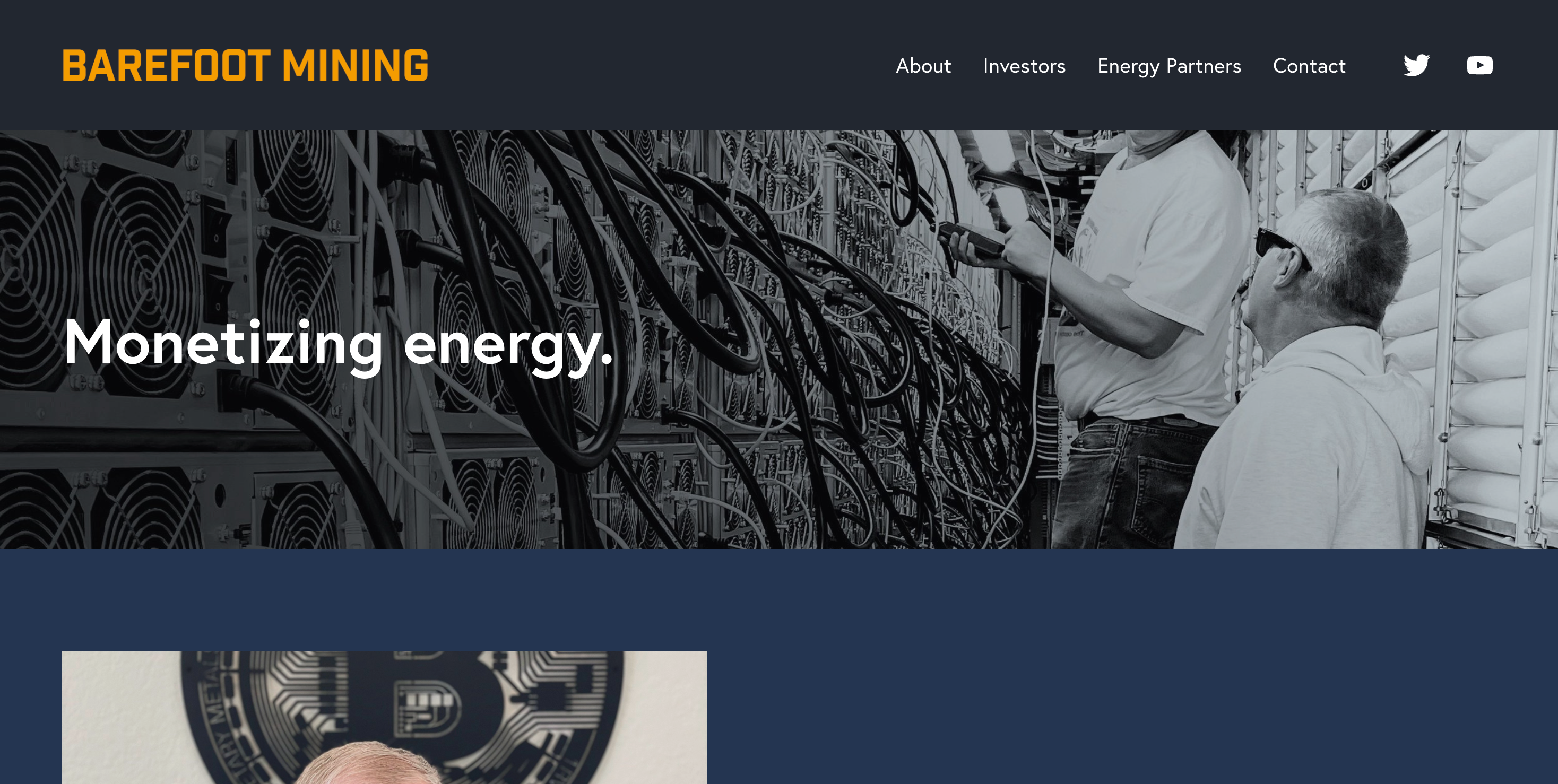 Screenshot of Barefoot Mining website