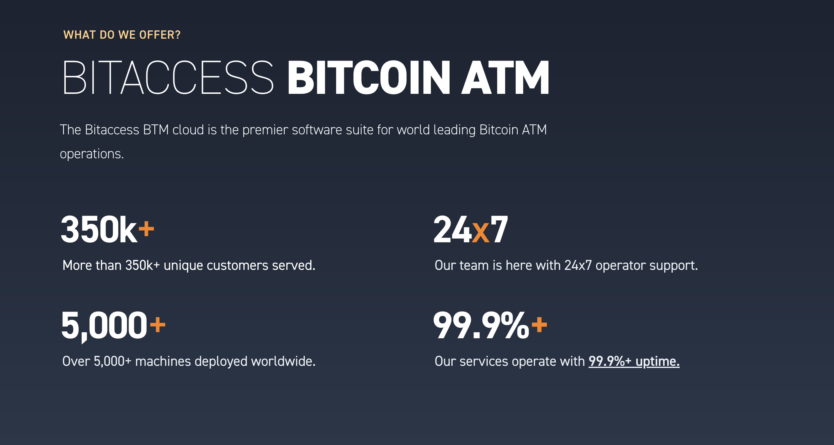 Screenshot of BitAccess website