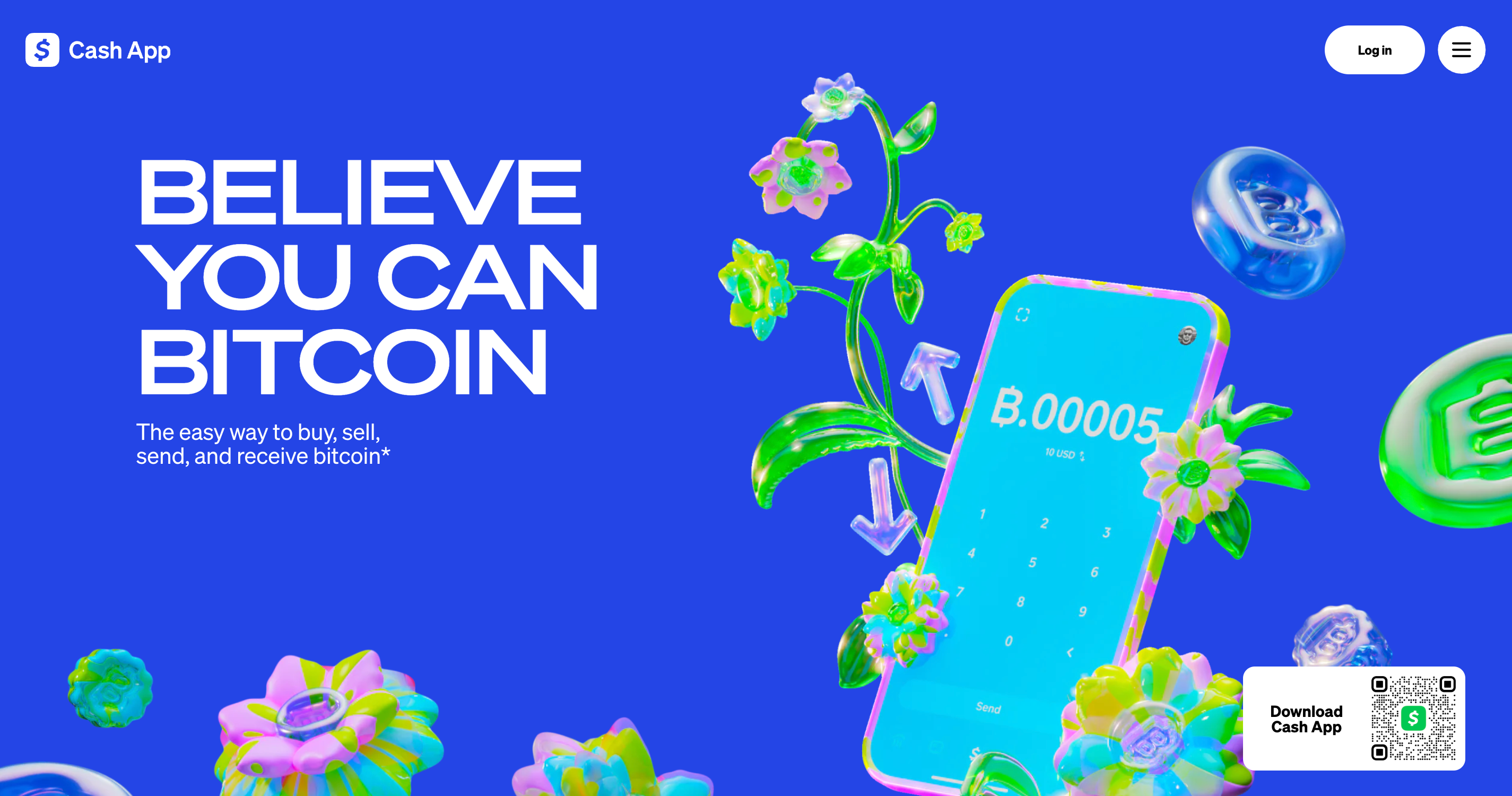 Screenshot of Cash App website