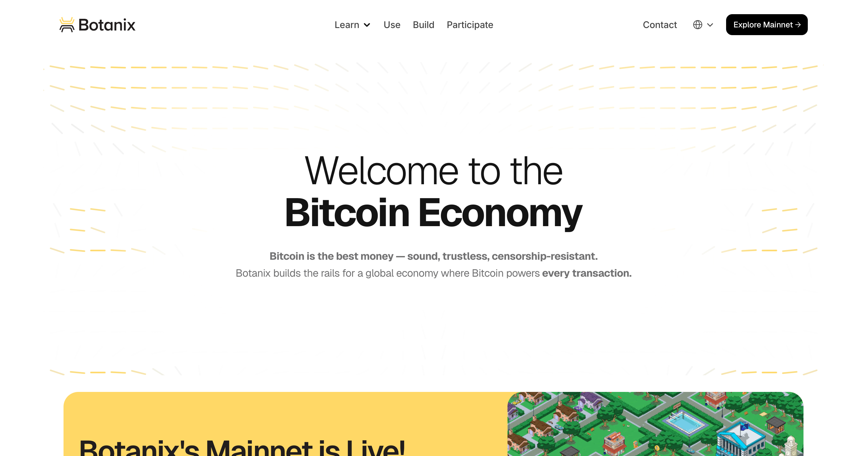 Screenshot of Botanix website