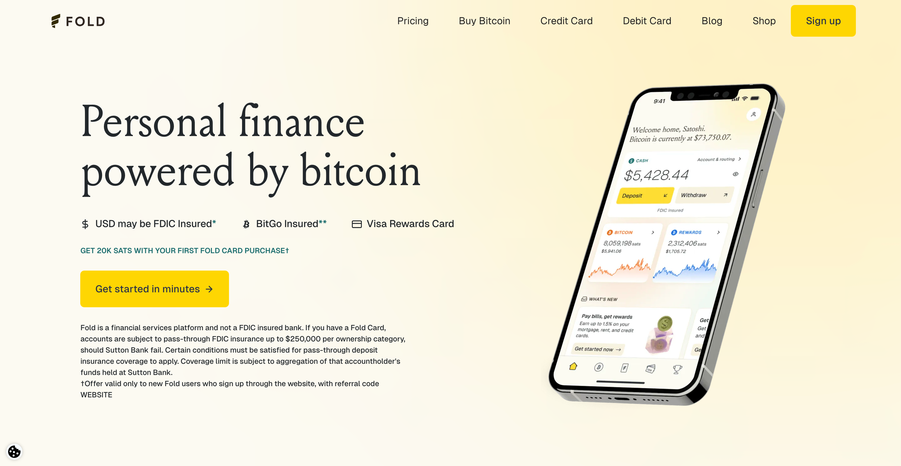 Screenshot of FOLD website
