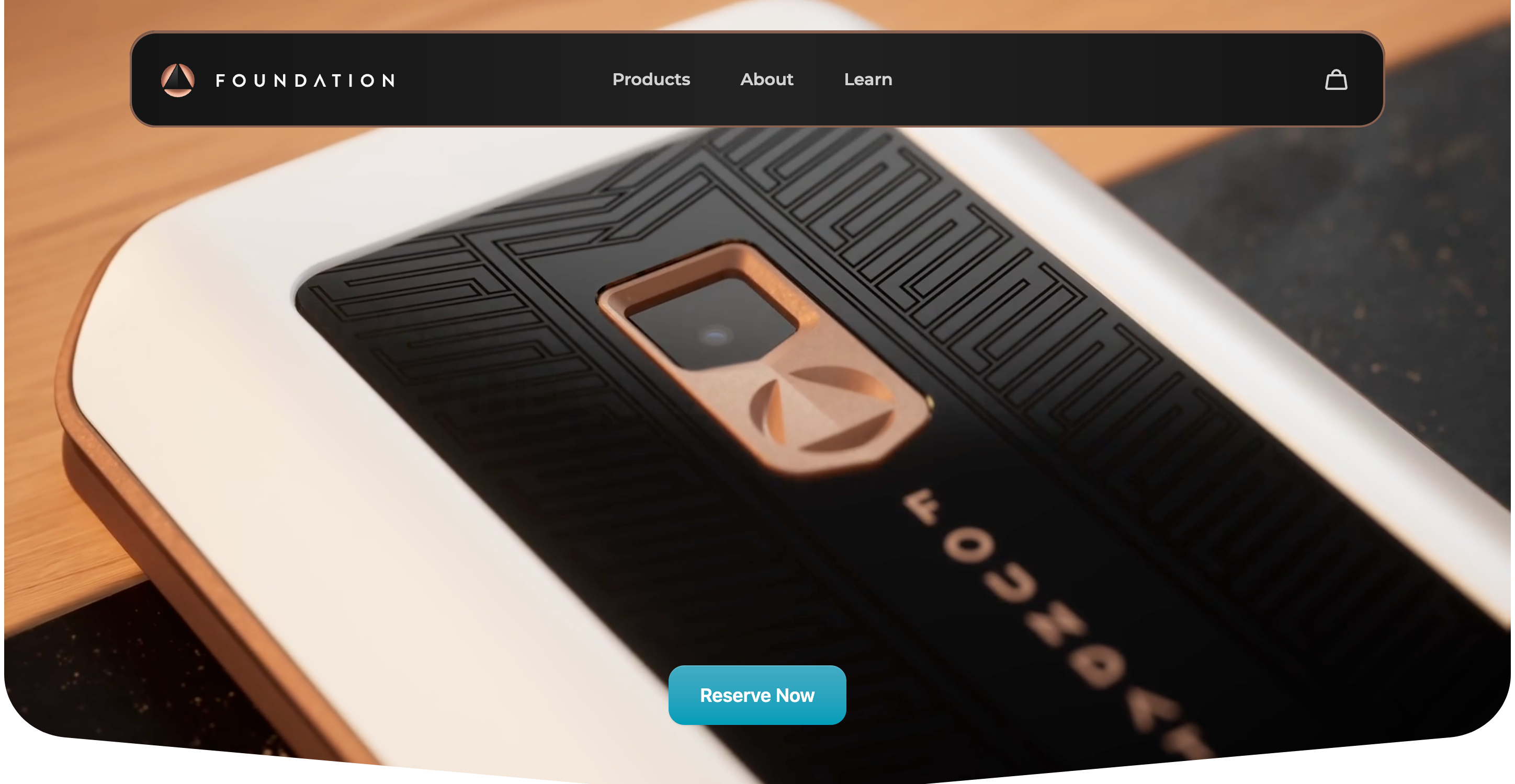Screenshot of Foundation website