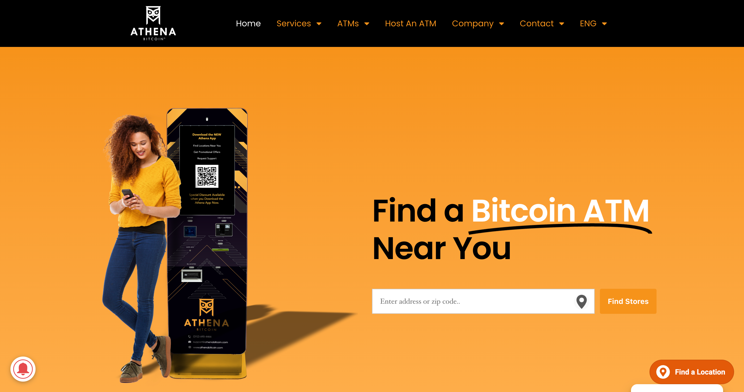 Screenshot of Athena website