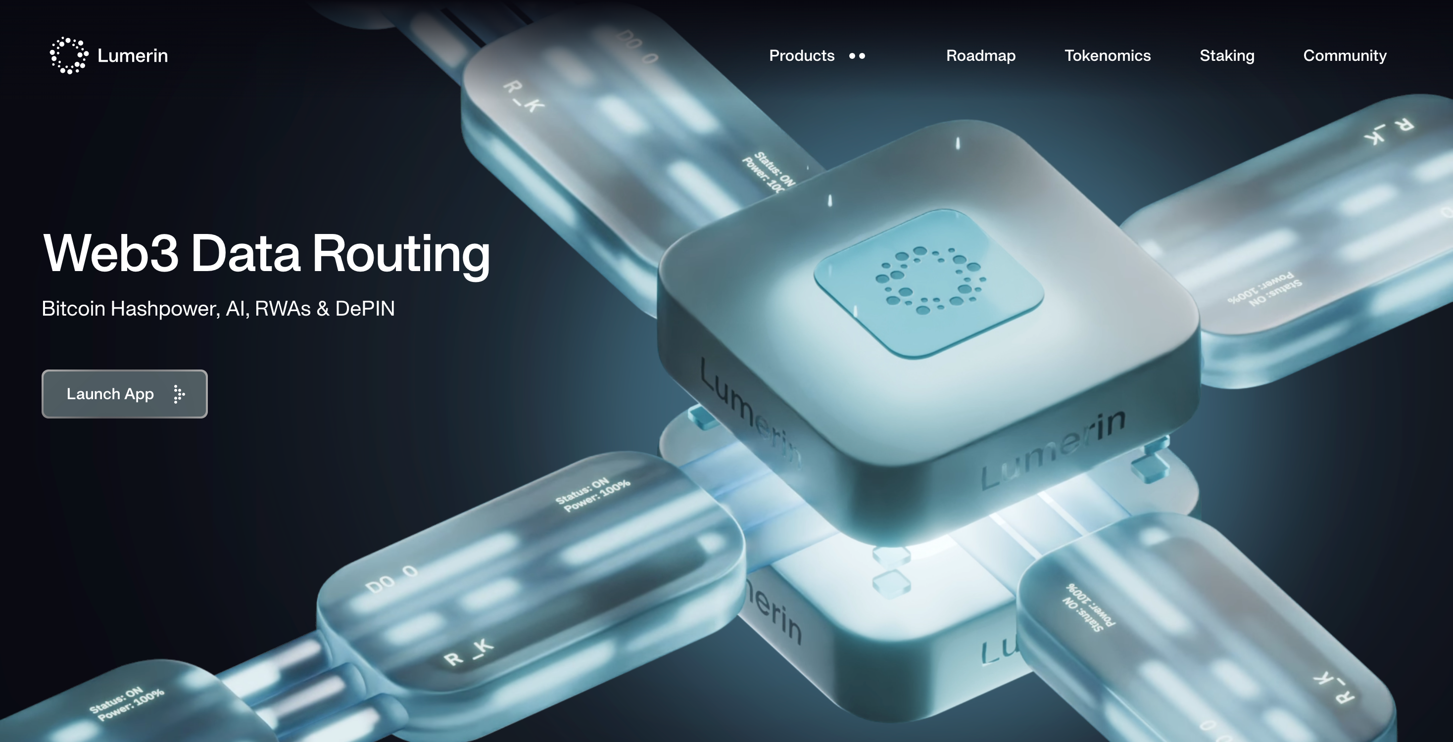 Screenshot of Lumerin website
