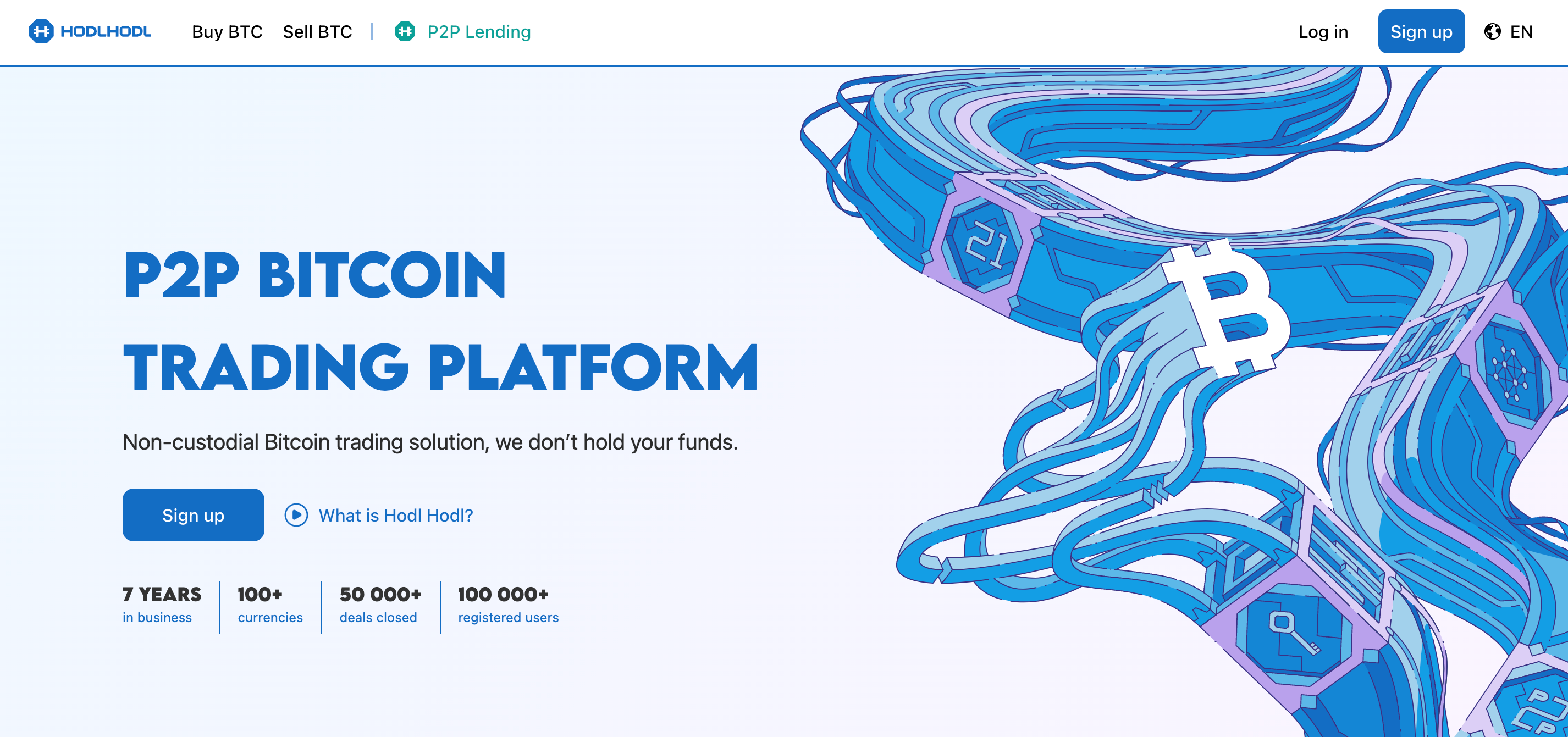 Screenshot of HodlHodl website