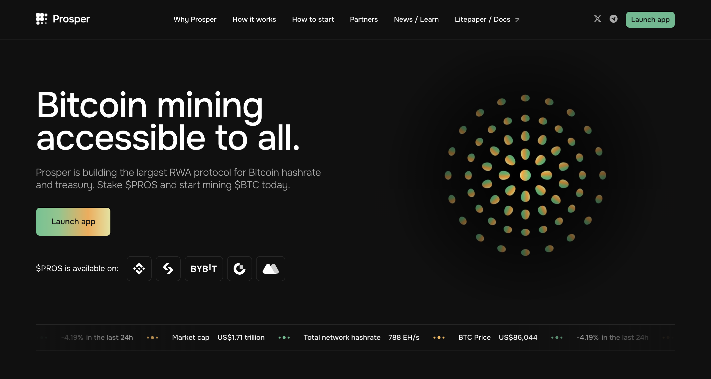 Screenshot of Prosper website