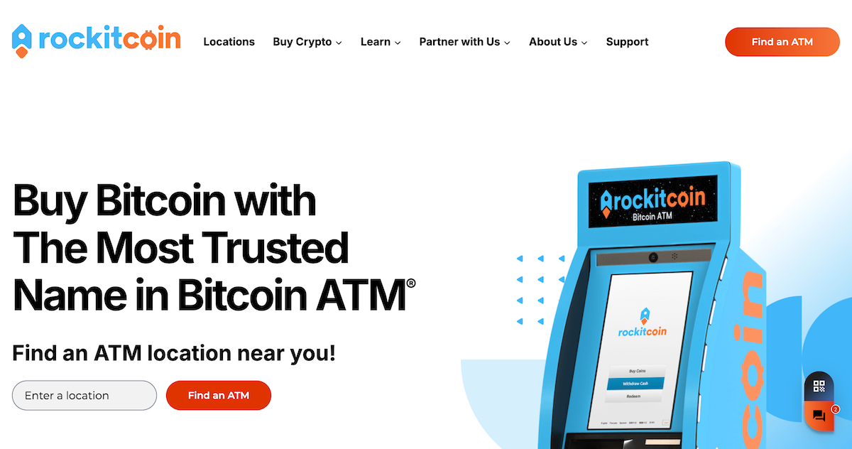 Screenshot of RockitCoin website