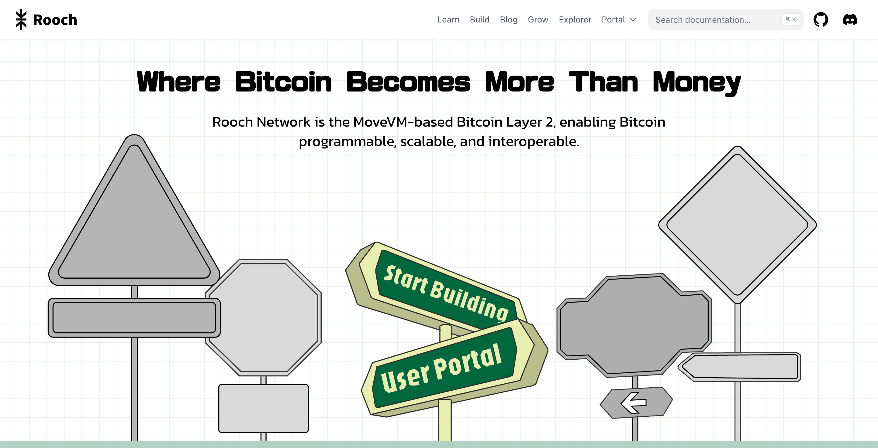 Screenshot of Rooch Network website
