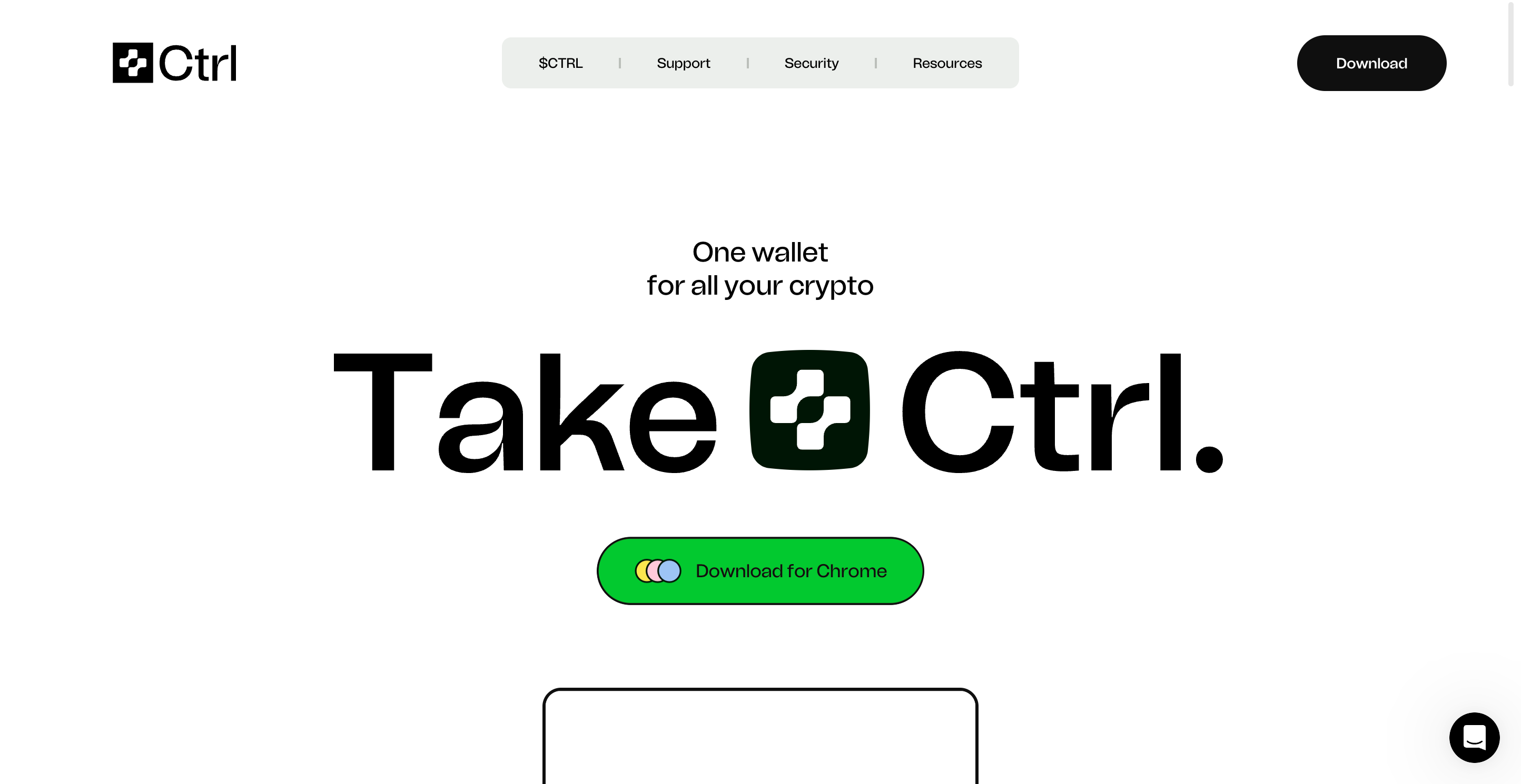 Screenshot of Ctrl website