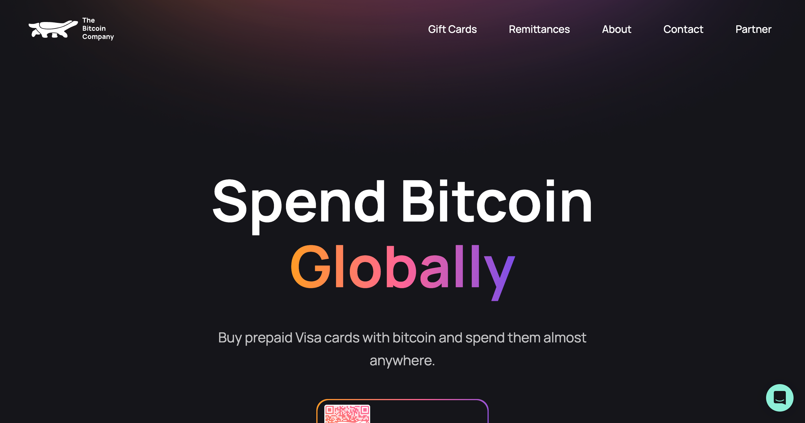 Screenshot of The Bitcoin Company website