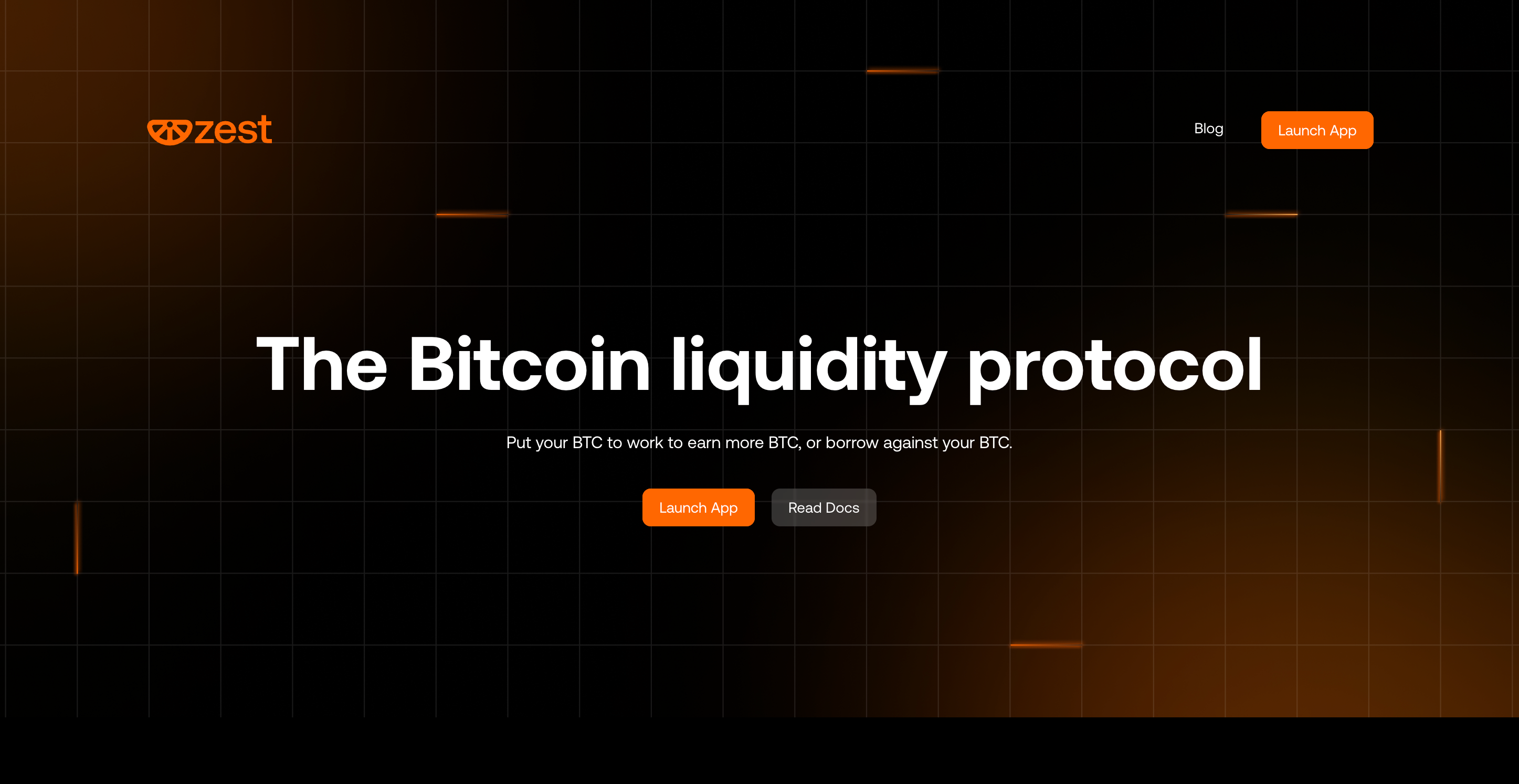Screenshot of Zest Protocol website