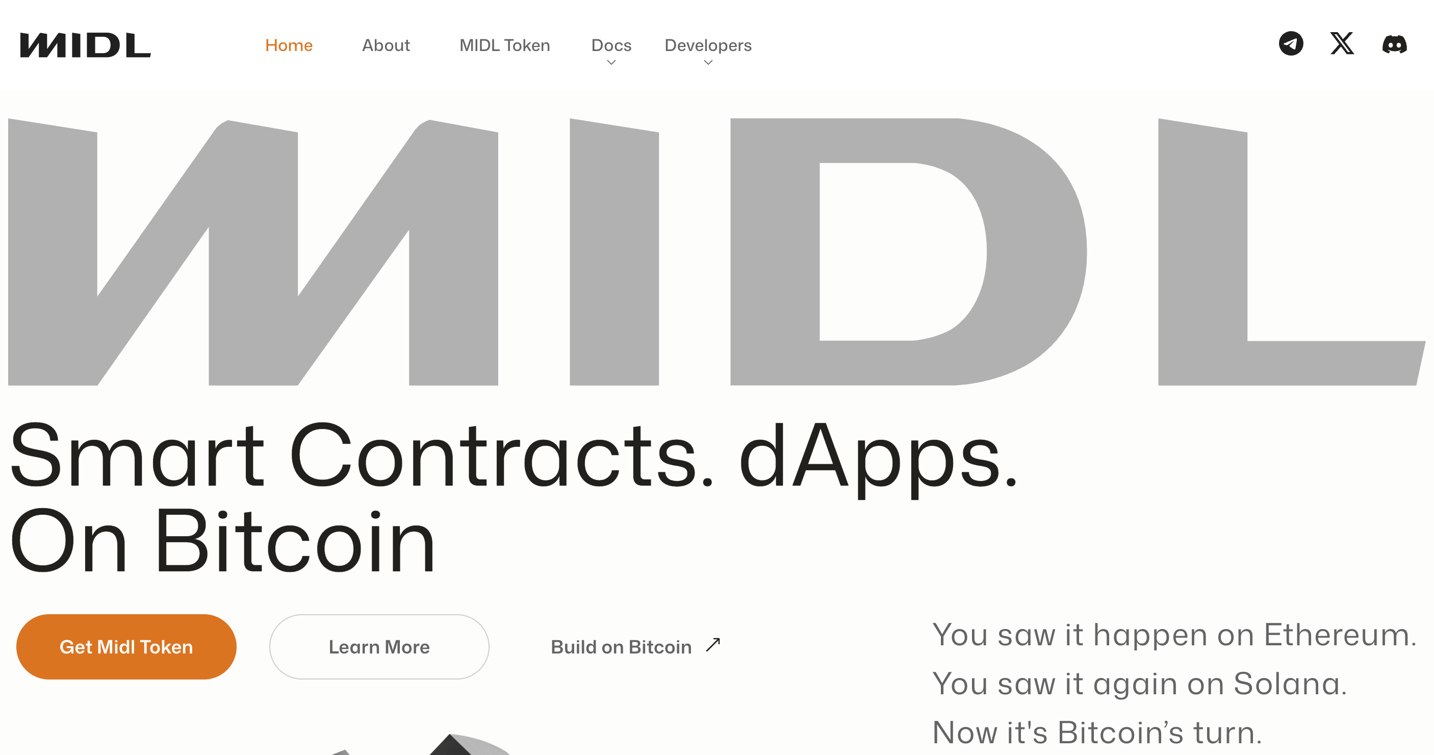 Screenshot of Midl website
