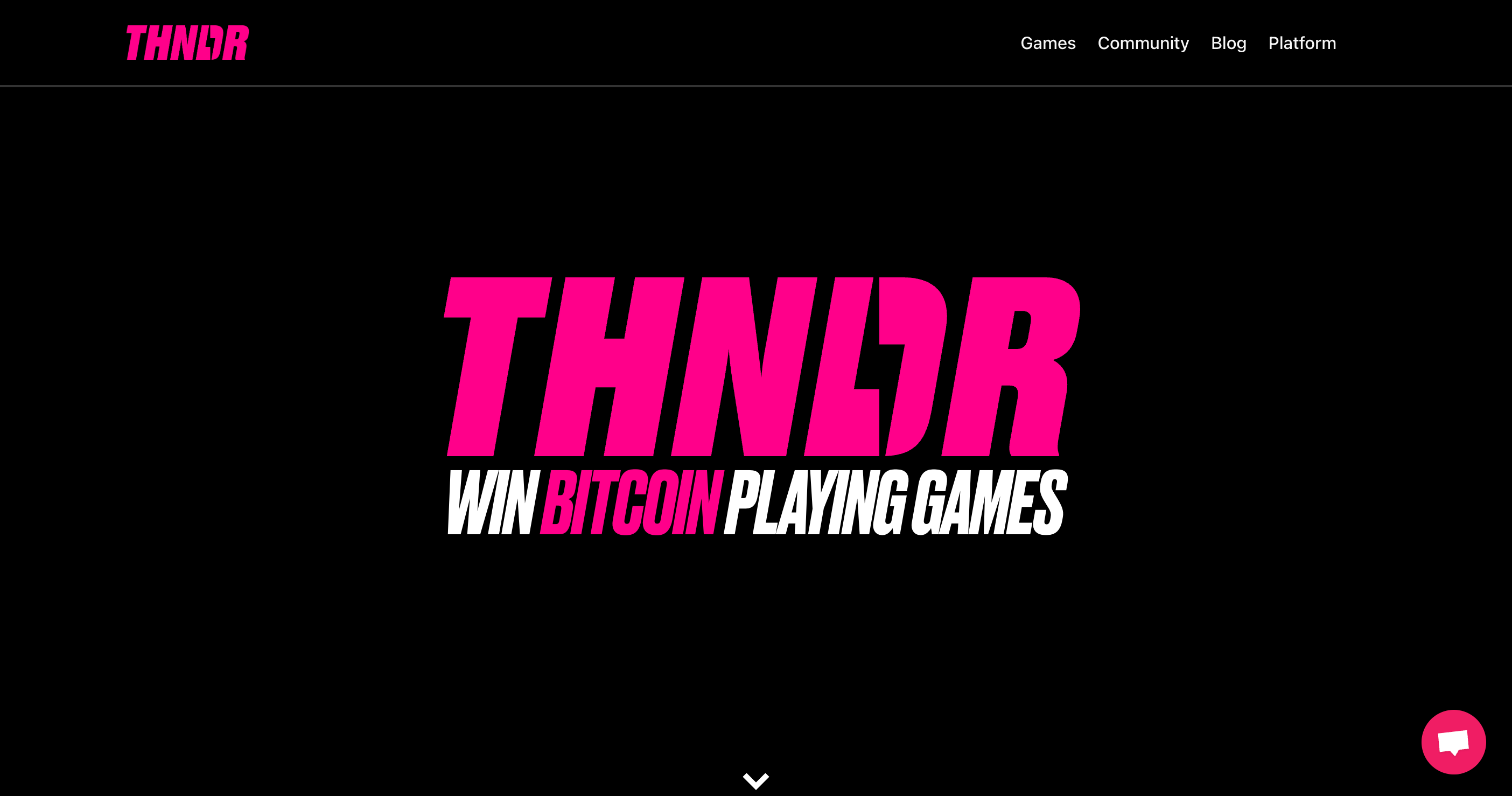 Screenshot of THNDR website