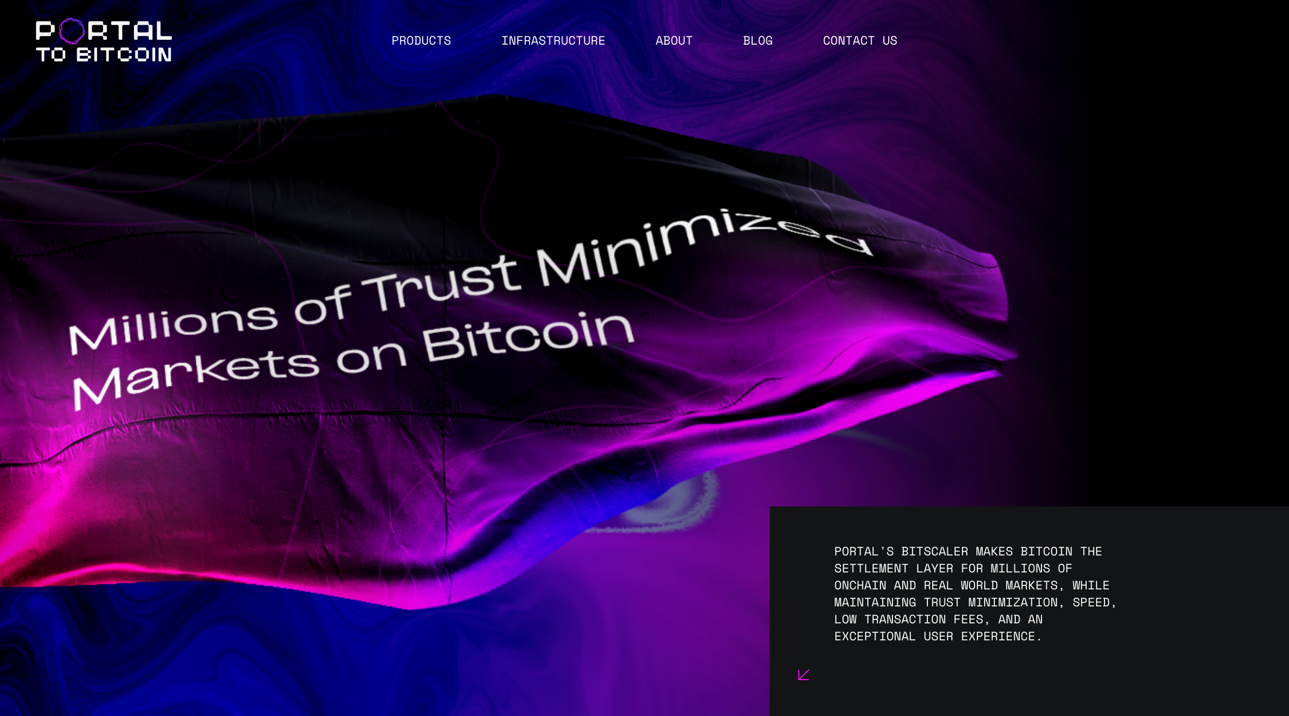 Screenshot of Portal to Bitcoin website